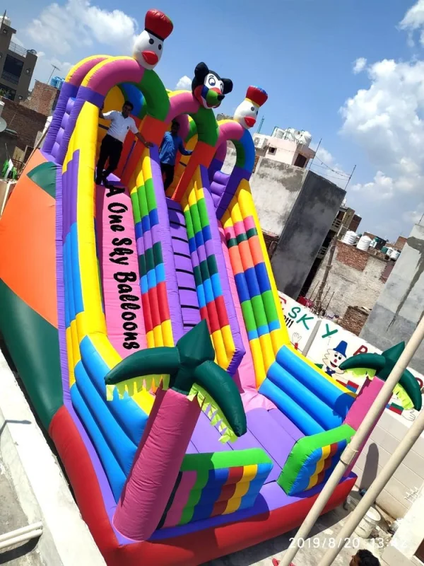 3 Lane Bouncy Castle Inflatable Slide — Inflatable Manufacturer Delhi
