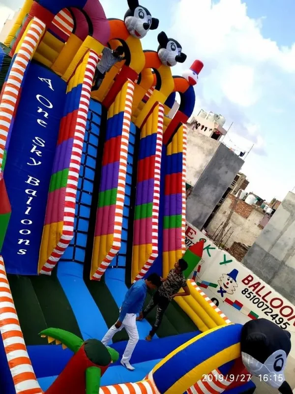 4 Lane Big Bouncy Jumping Castle — Inflatable Manufacturer Delhi