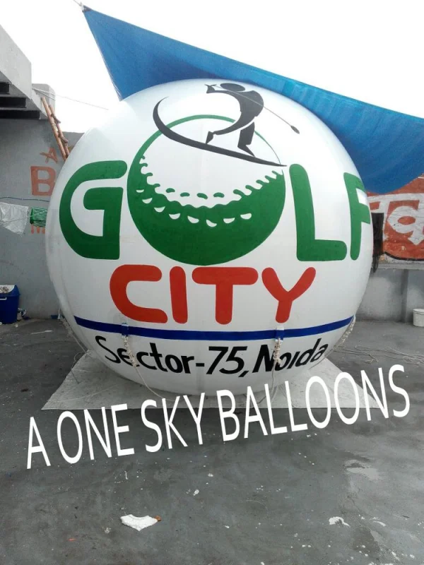 Advertisement Balloon white — Inflatable Manufacturer Delhi