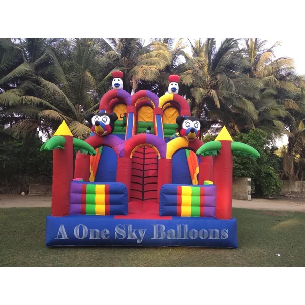 Kids Bouncy Castle with Slider – 10×14 and 12×16 ft — A One Sky Balloons Delhi