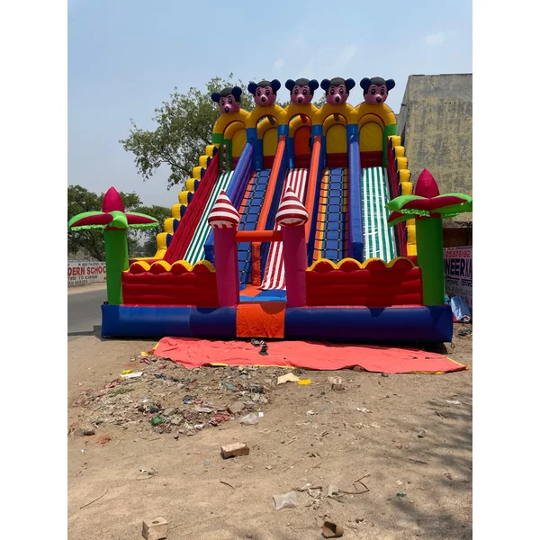 Three-Lane Inflatable Bouncy Slider – 25×35 ft — A One Sky Balloons Delhi